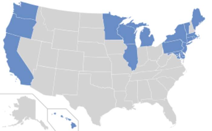 Blue wall (U.S. politics): American political term for states which consistently vote Democrat