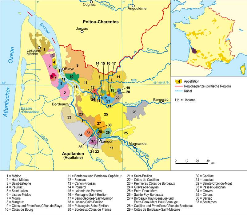 Bordeaux wine: Wine produced in the Bordeaux region of France best vinyage year of last 100