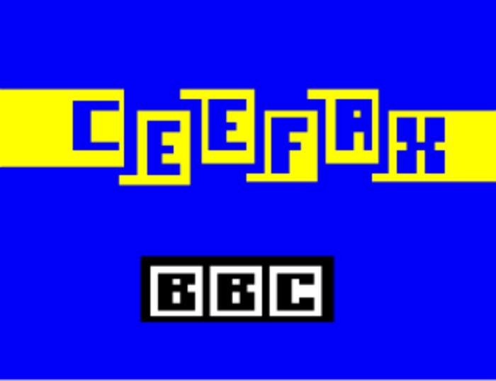 Ceefax: Teletext information service operated by the BBC