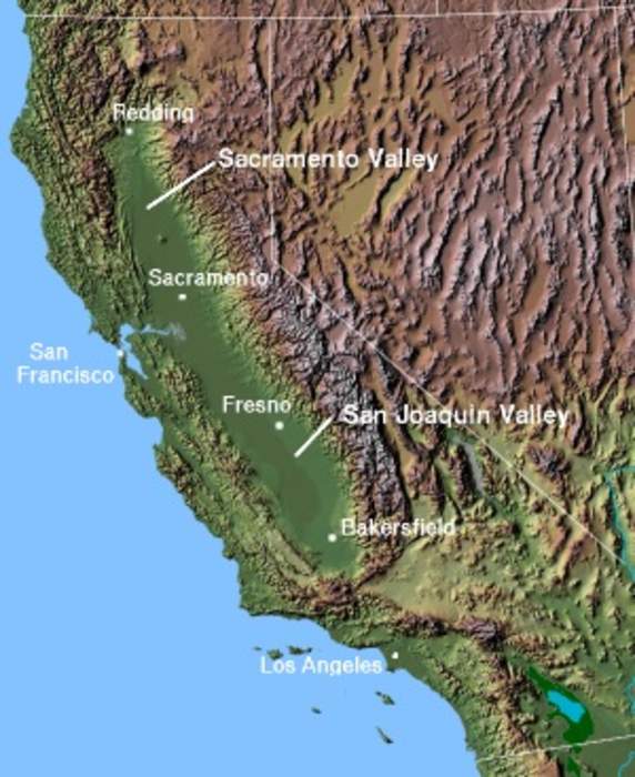 Central Valley (California): Flat valley that dominates central California