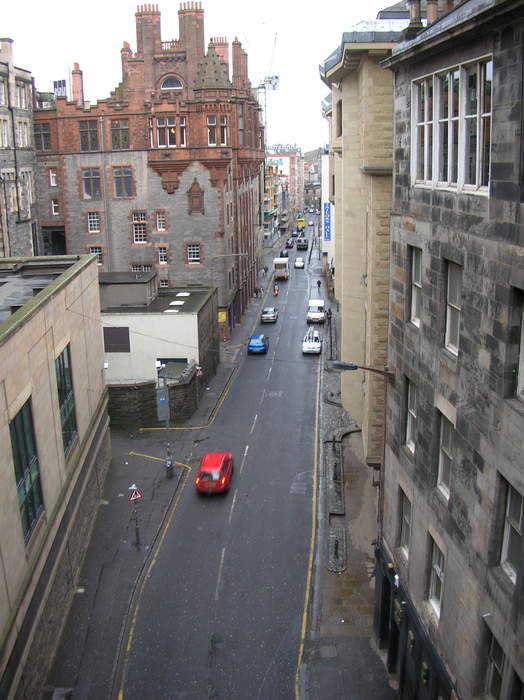 Cowgate: Street in Edinburgh, Scotland, UK