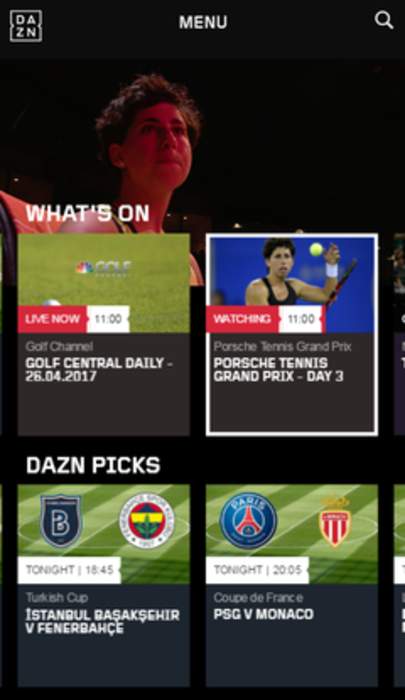 DAZN: British sports streaming platform