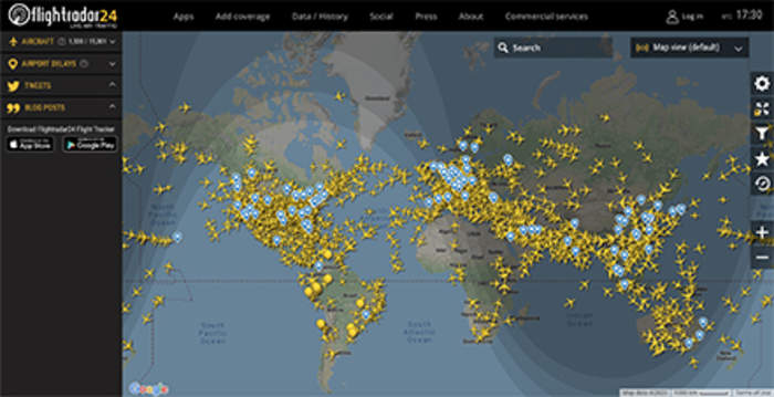 Flightradar24: Flight tracking online service