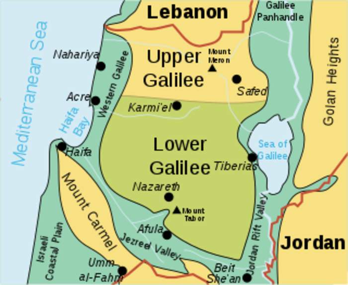 Galilee: Large region mainly located in northern Israel