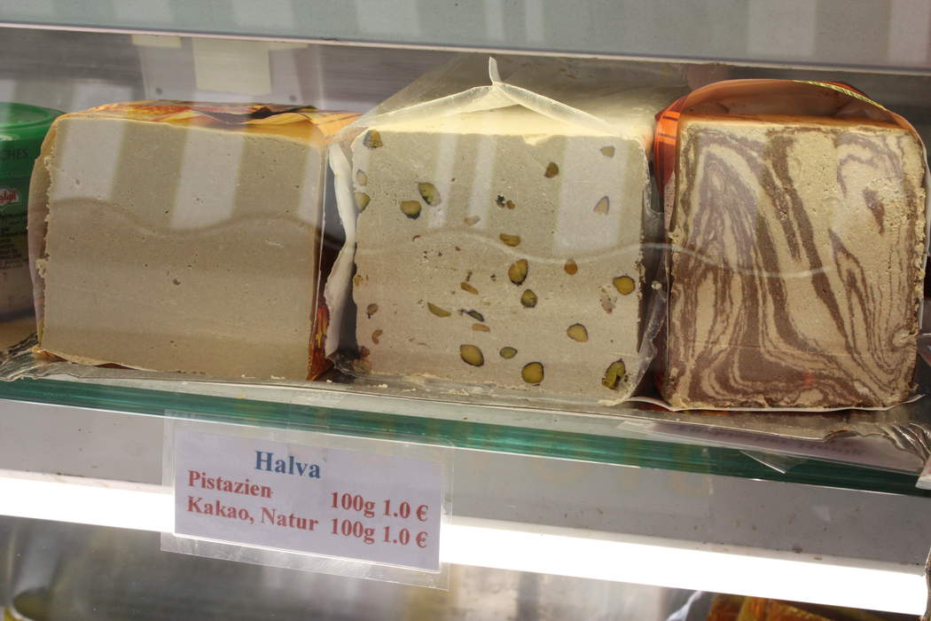 Halva: Confections often made from nut butters or flours
