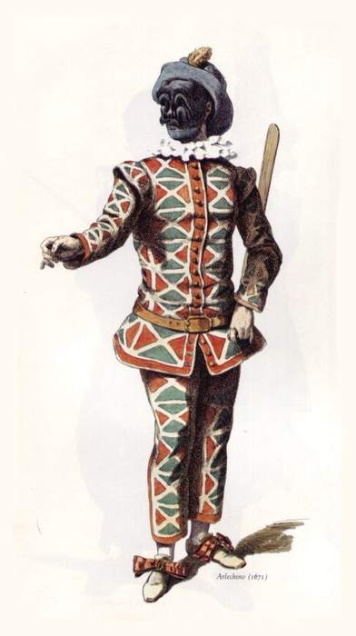 Harlequin: Zanni (comic servant) character in commedia dell'arte