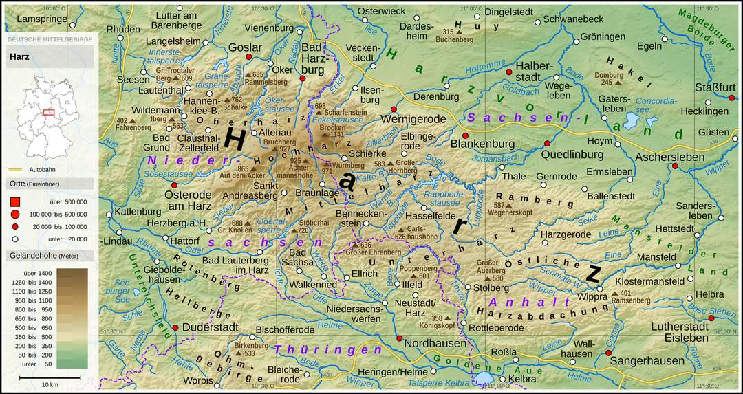 Harz: Low mountain range in northern Germany