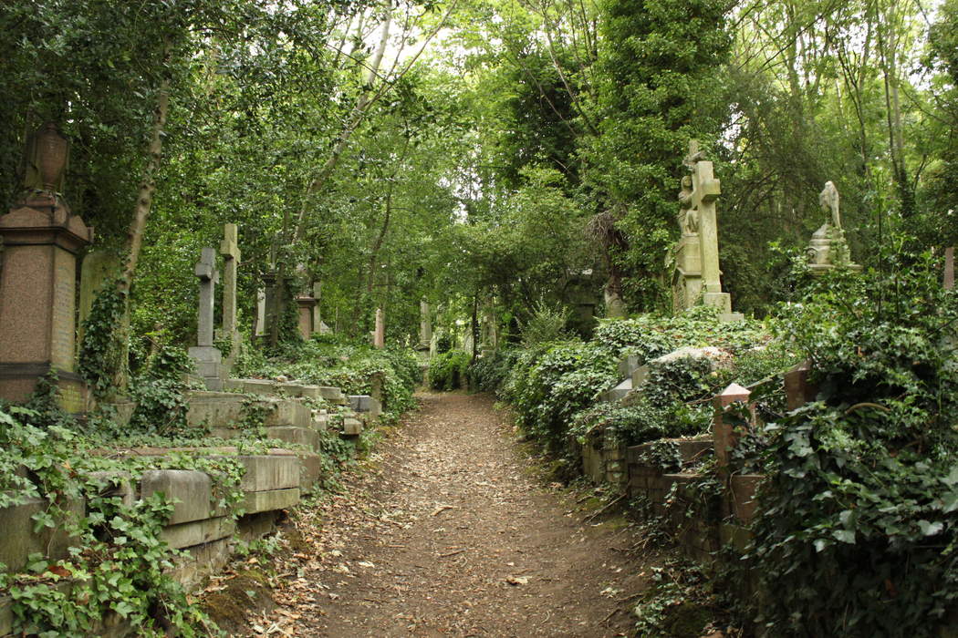 Highgate Cemetery: Place of burial in North London, England