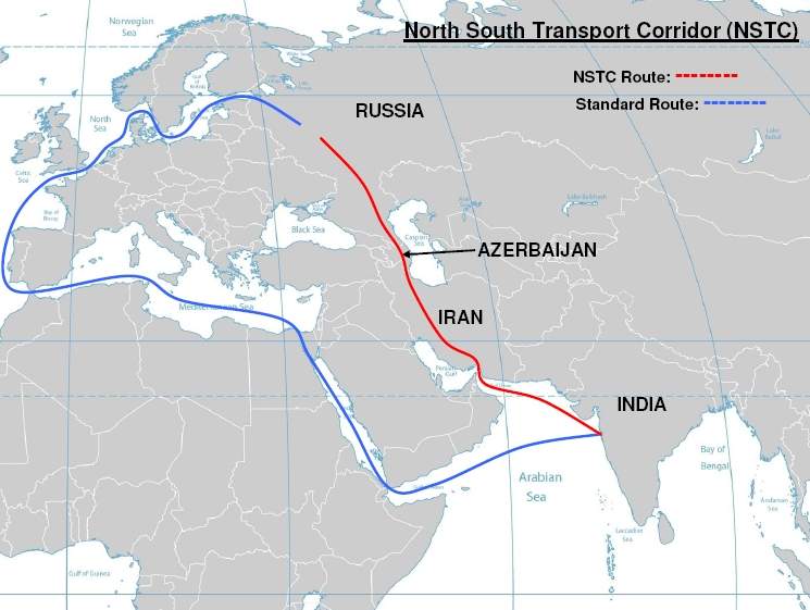 International North–South Transport Corridor: International freight corridor, Moscow to Mumbai