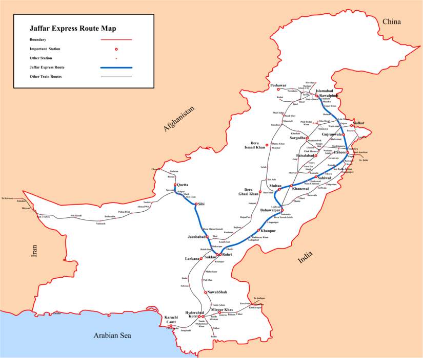 Jaffar Express: Pakistani passenger train