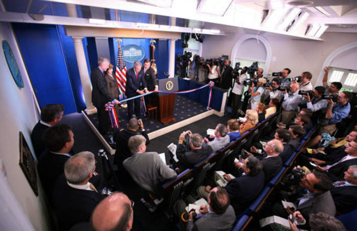 James S. Brady Press Briefing Room: Briefing room in the White House