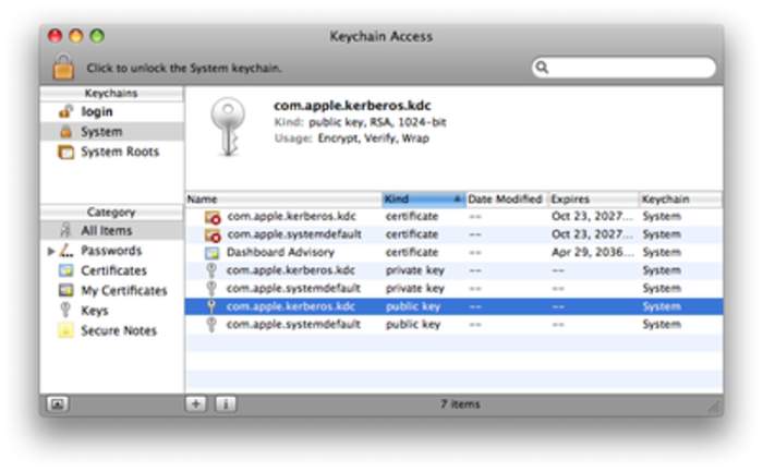 Keychain (software): Password management system in macOS