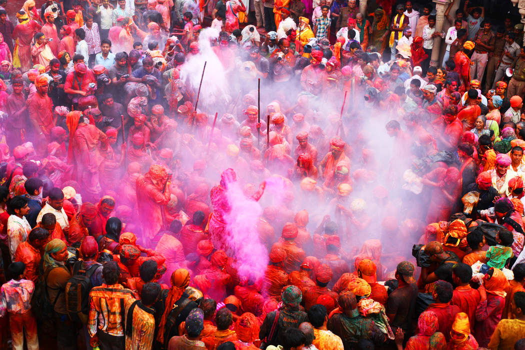 Lathmar Holi: Hindu festival in Uttar Pradesh, India