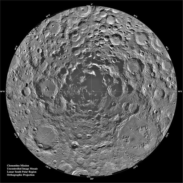 Lunar south pole: Southernmost point on the Moon