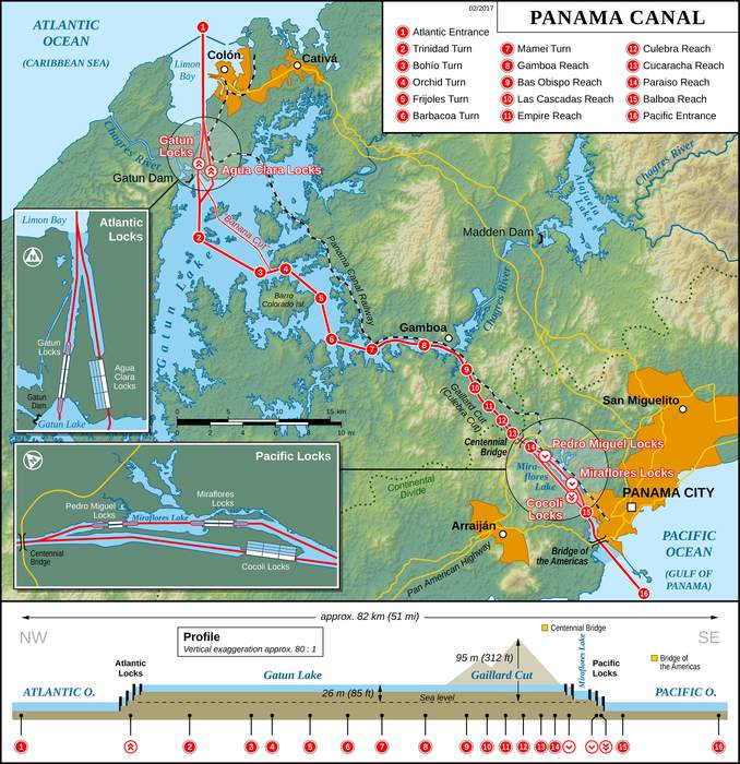 Panama Canal: Shipping route across Central America