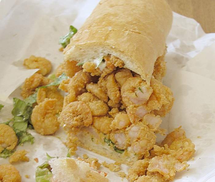 Po' boy: Traditional sandwich from Louisiana