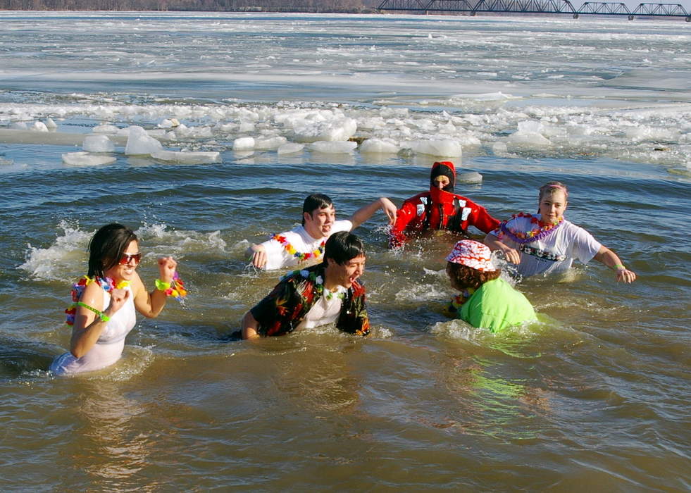 Polar bear plunge: Water event held in the winter