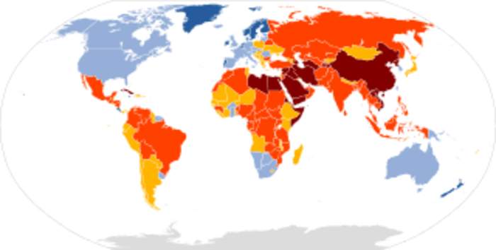 World Press Freedom Index: Reporters Without Borders assessment of countries' press freedom