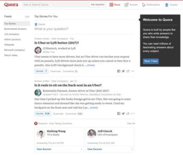 Quora: Question-and-answer website