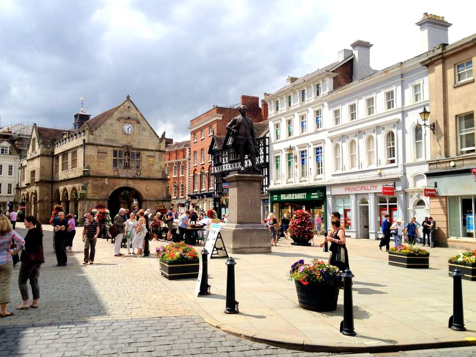 Shrewsbury: County town of Shropshire, England