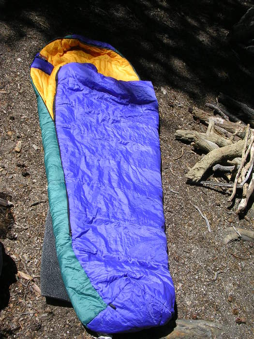 Sleeping bag: Insulated covering for a person