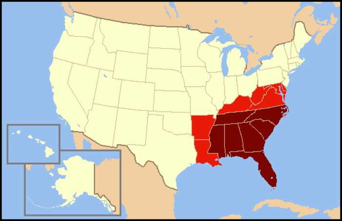 Southeastern United States: Eastern portion of the Southern United States