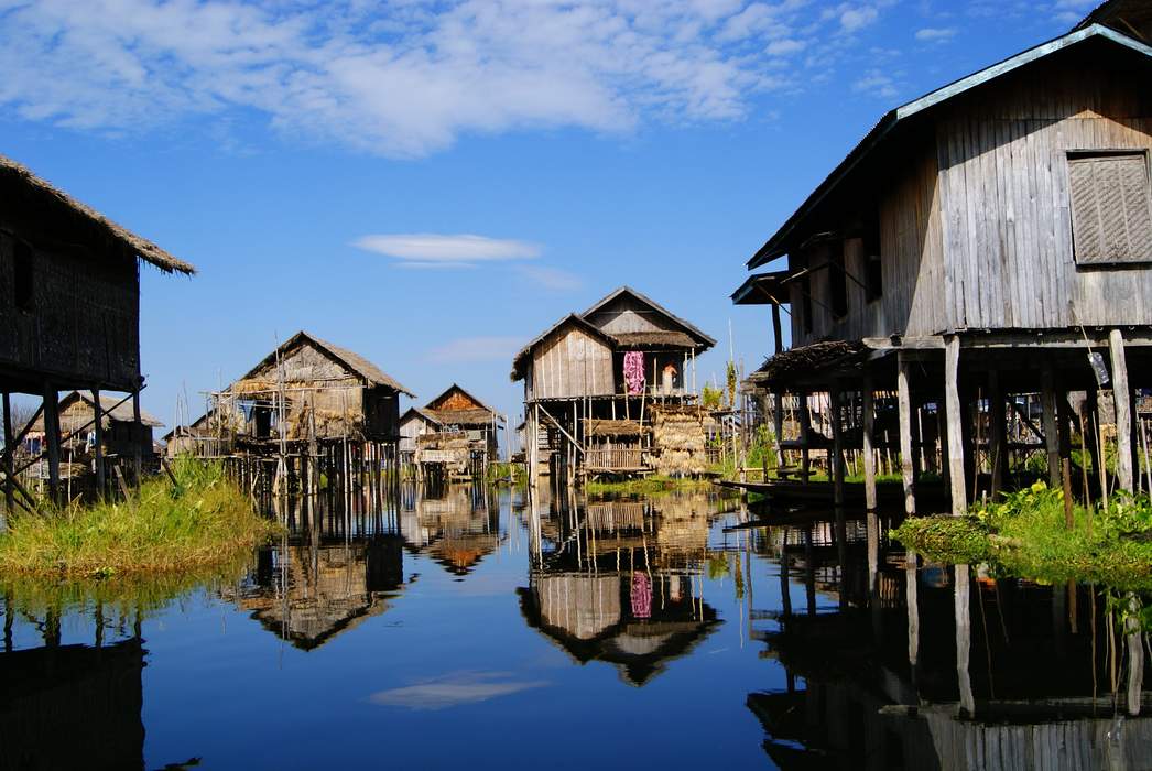Stilt house: Houses raised on piles over the surface of the soil or a body of water