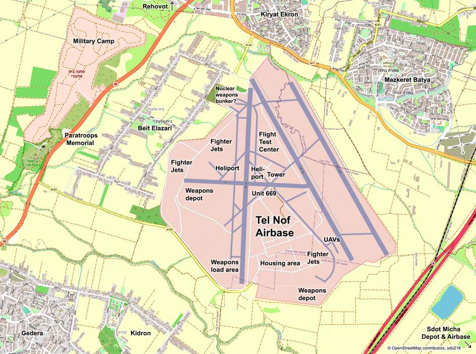 Tel Nof Airbase: Main base of the Israeli Air Force