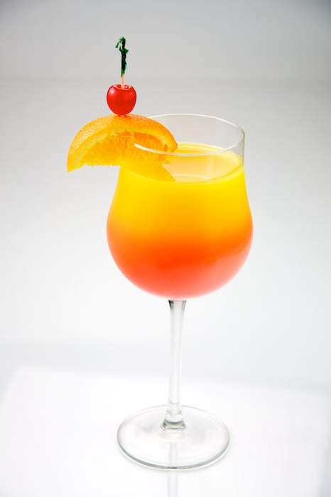 Tequila sunrise: Alcoholic cocktail