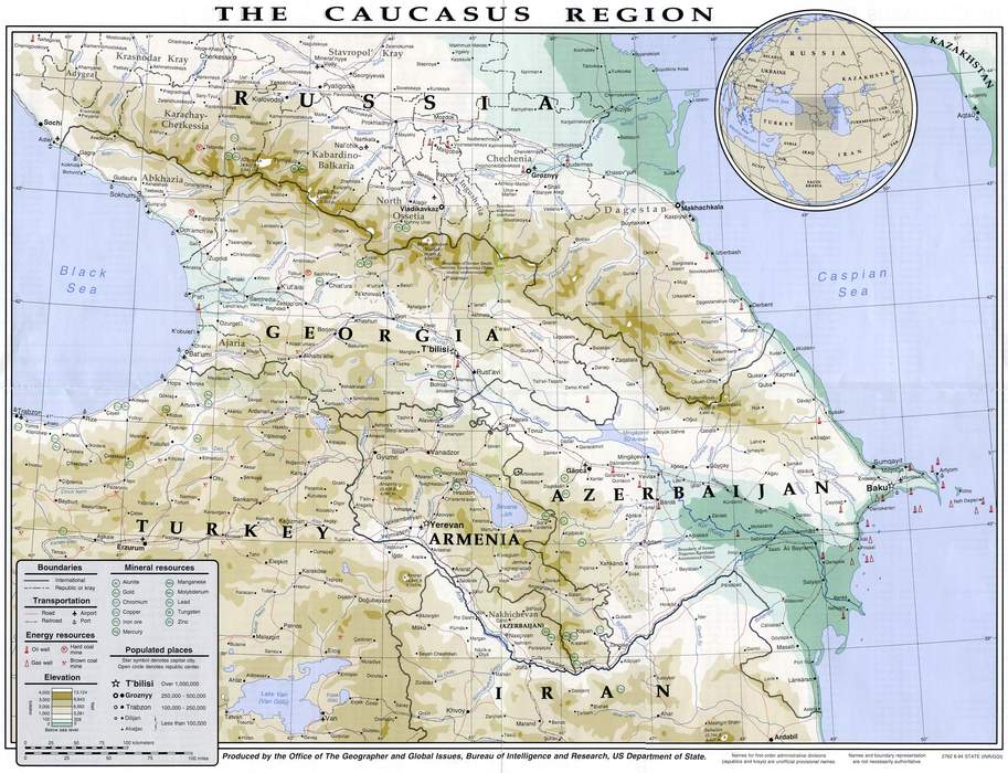 South Caucasus: Geographical region on the border of Eastern Europe and West Asia